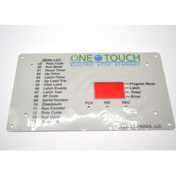 Flat Type Membrane Switch Panel Non Tactile With Red Colored Transparency Window