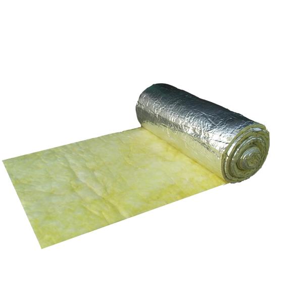 Sound Proofing FSK Glass Wool Blanket Insulation , Yellow Fiberglass Blanket
