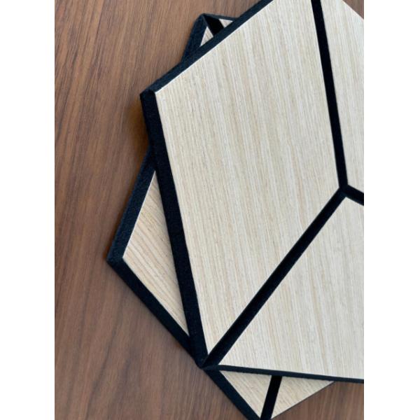 Wood Veneer PET Acoustic Panel Wall Decoration Lightweight Wall Panel Without MDF