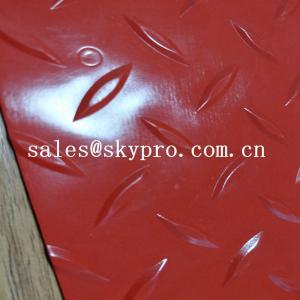 China Black 2mm / 3mm Plastic Sheet PVC anti slip vinyl film roll pvc fine ribbed floor mat on sale