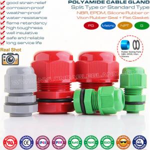 Cheap Plastic Waterproof Cable Glands Joints Connectors IP68 with Integral Metric Thread for sale