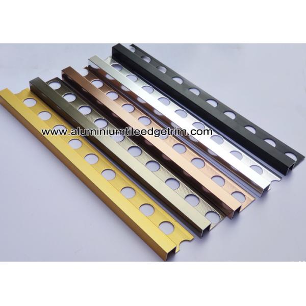 Square / Straight Edge Tile Edge Trim 8mm 9mm From Aluminum For Outside Corner