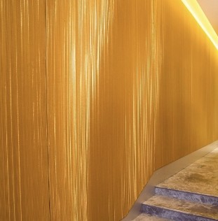 Glossy Finish Metallic Wall Covering Geometric Pattern 2mm Thickness