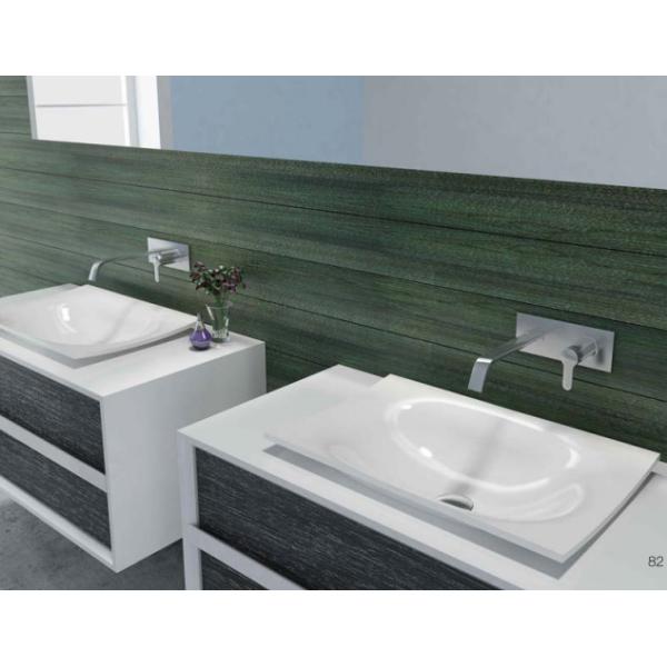 Rectangular Counter Top Basin Solid Surface Stone Bathroom Sink