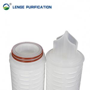 Cheap Ptfe Pleated Filter Cartridge 2.5 Inch 226 Fins With 0.22um Membrane for sale