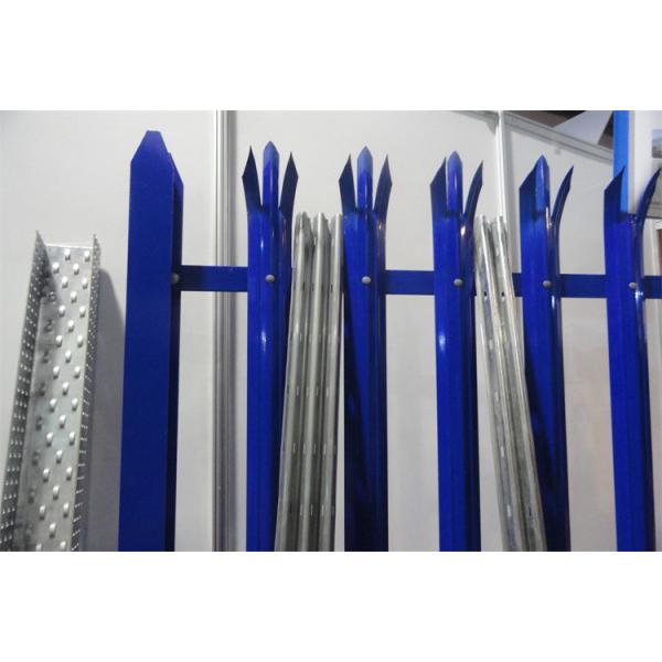 High Strength Palisade Fence Powder Coated Industrial Euro Style Fence Panel Anti Rust Palisades Fence For Sale