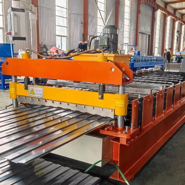 Metal Roof Panel Wall Roll Former Sheet Making Machine  12m/Min PLC Control