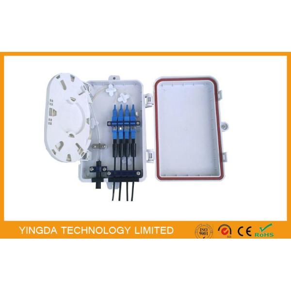 Ftth / Fttx Mini Plastic Wall Mount 4 PortS Drop Cable Fiber Optic Termination Box