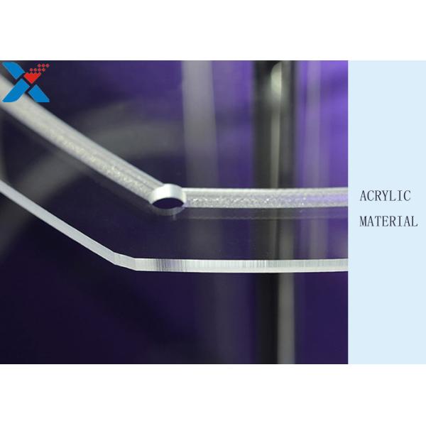 Heart Shape Perspex Display Stand  , 5 Layers Champagne Acrylic Display Shelves