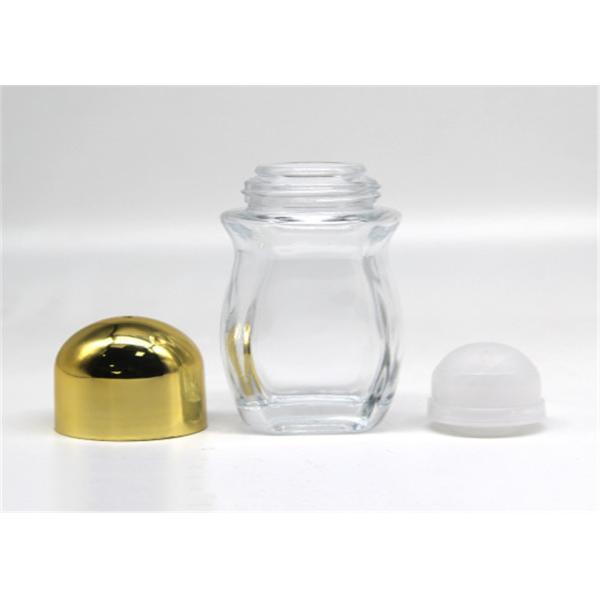 50ml Refillable Glass Roller Bottles Deodorant Containers For Essential Oil