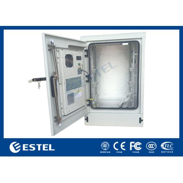16U Outdoor Electrical Enclosure Single Wall Galvanized Steel One Front Door