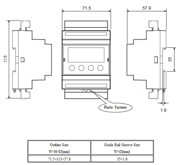 Mini Weighing Indicator Controller For Guide Rail With Weight Transmitting Display Function BST106-M60S(L)
