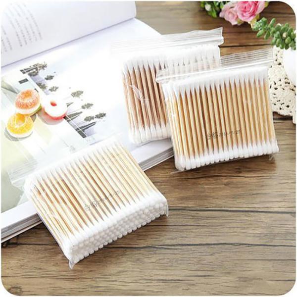 Good Softness Medical Cotton Swab , Hygiene 100% Cotton Tipped Swabs