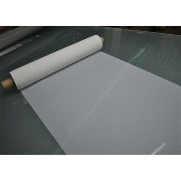 High Tensile 120 Mesh Polyester Printing Mesh With Acid Resistant , White Color