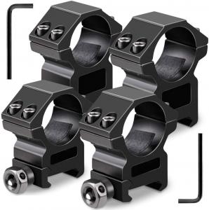 Cheap 1 Inch Scope Rings Set Of 4, 2 Pieces High Profile Scope Mounts 2 Pieces Medium Profile Scope Rings for sale