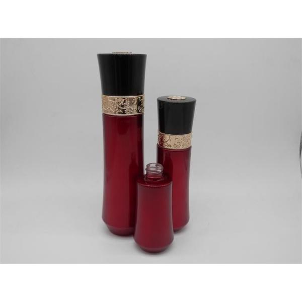 Red Color Cosmetic Glass Bottles With 50ml 100ml 120ml Capacity For Anti Aging