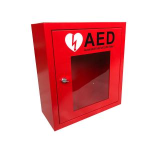China Red Alarmed AED Wall Cabinet For Defibrillators Custom Service Support on sale