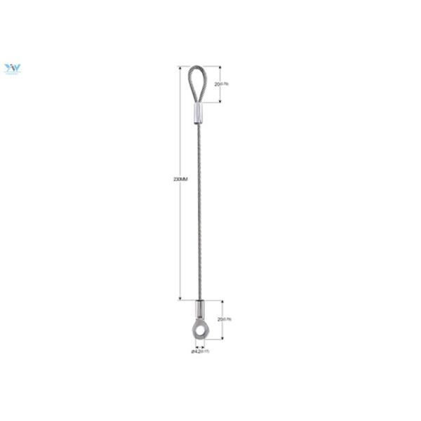 Eyelet Loop End Wire Rope Sling 304 Stainless Steel Safe Rope Ø1.2mm Wire Thickness