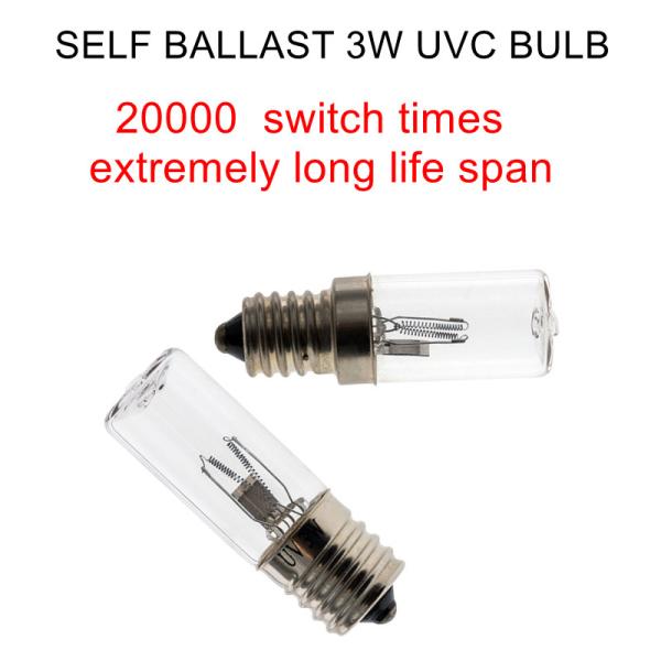 4W Ozone UVC Light Cabinet Bacteria Disinfection  E14 UV Light
