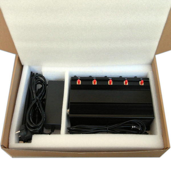 5 Antenna Power Strength Adjustable Mobile phone Jammer GSM/CDMA/DCS/PHS/3G/4G LTE/WiMax