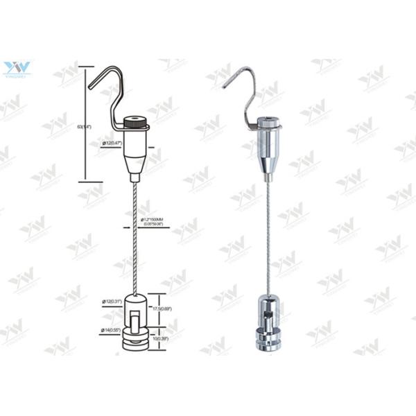 Brass Material Adjustable Art Hanging Systems Adjustable Cable Gripper Hook