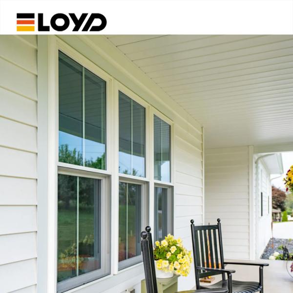 Triple Glazed Double Single Hung Window with Thermal Break Aluminum Frame