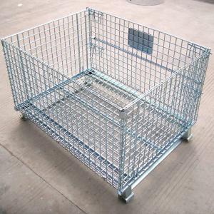 Cheap Stacking Rigid Wire Mesh Cages Storage Container Industrial for sale