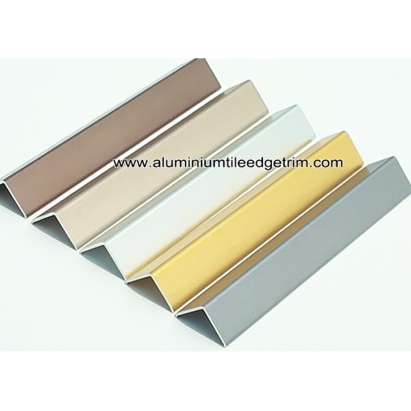 Durable Anodized Brushed Aluminium Corner Protectors For Walls 1.5mm Thickness