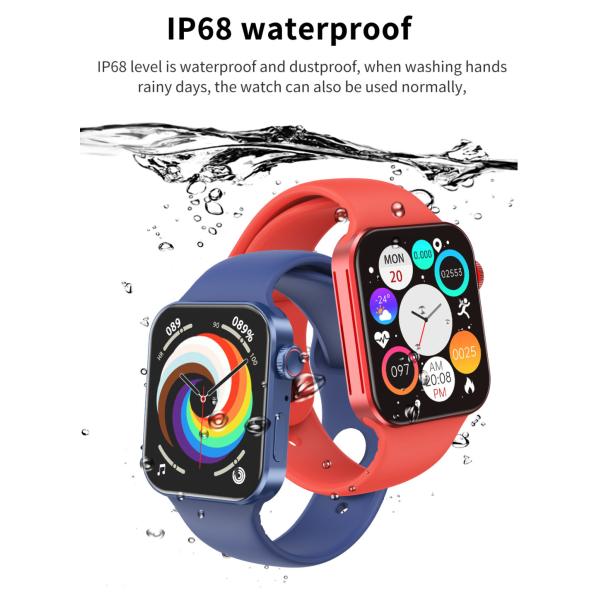 Full Touch Screen TFT Square Shape Smartwatch 200MAh Battery For Apple