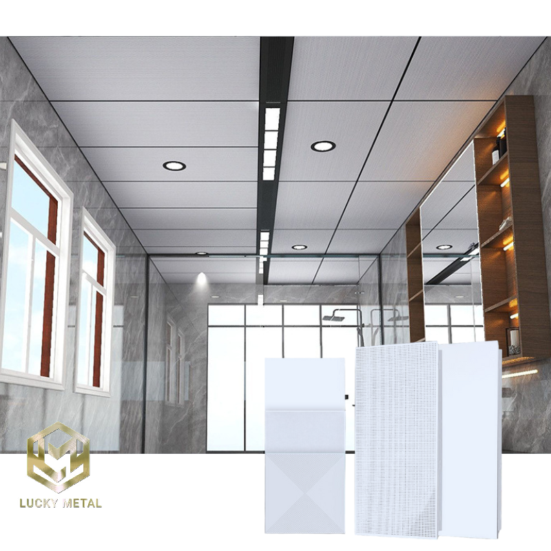 China Manufacturer Decorative Metal Aluminum Perforated Mesh Panels 600x600 Clip In Lay In Ceiling Tile