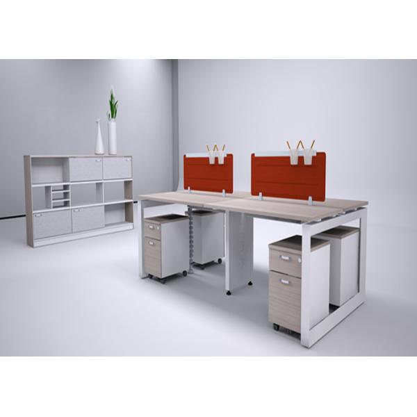 White / Black Contemporary Office Cubicles Workstation W2800*D1400*H1100mm Size