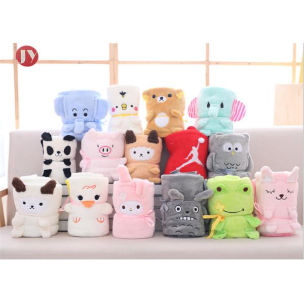 Optional Pattern Organic Swaddle Blankets , Swaddle Animal Blanket Smooth Flannel Fleece Plush