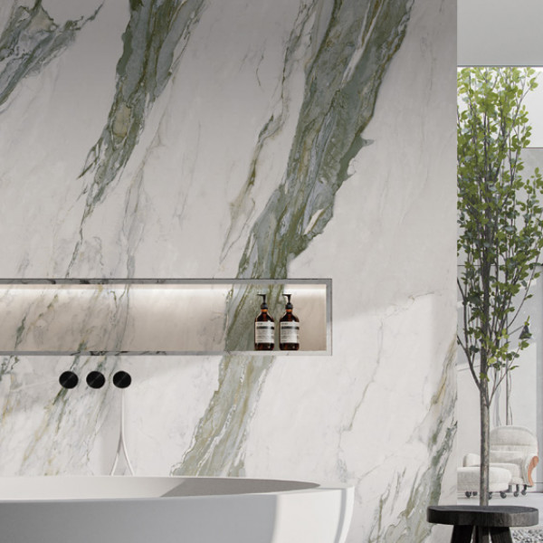 PEI Rating 4 White Ceramic Kitchen Floor Tile For High Traffic Areas