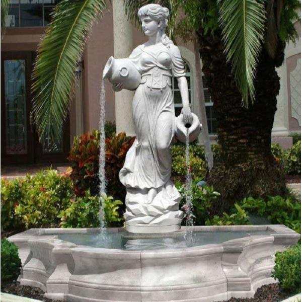 Stone carving statue fountain white marble sculpture water fountains ,stone carving supplier