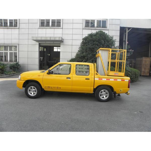 Truck Mounted Scissor Working Platform Double Mast For Wall Cleaning