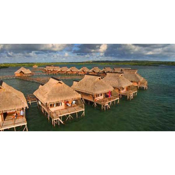 Modern Prefab Steel Yellow Overwater Bungalow laminated flooring prefabricated hotel