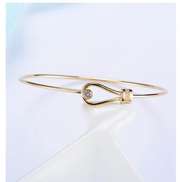 Gold Bangles Gold Value 18K Gold Diamond Bangle 0.15ct Open-Type Lock
