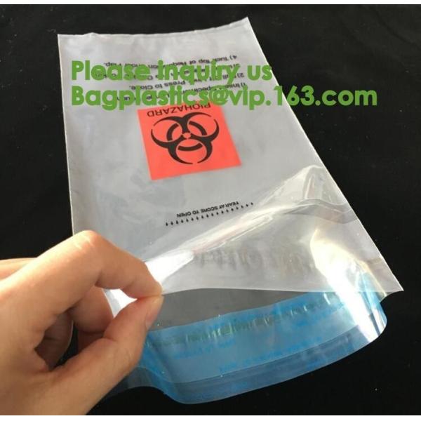 Bio-Medical Hazardous Waste bag, Bio-Hazard Specimen pouch Printed Medical Mart, Biological Waste Management