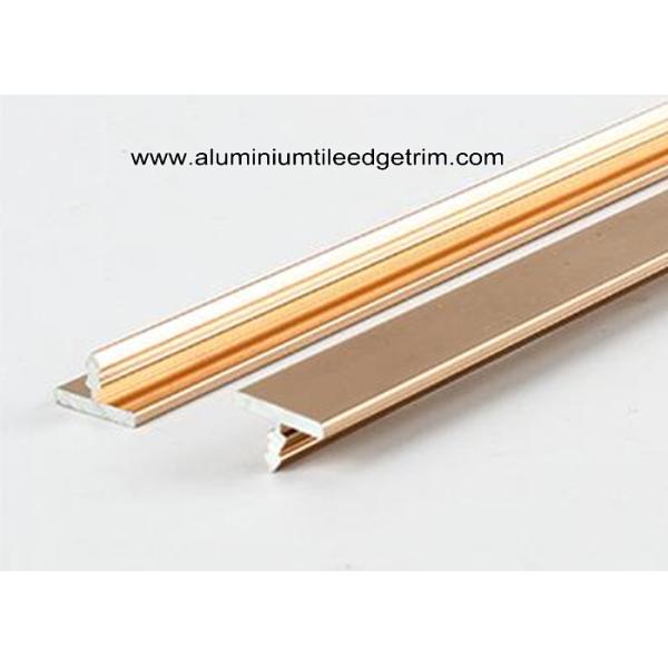 Anodised Aluminium T Moulding Trim Profile For Display Cabinet / Wardrobe Door