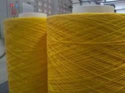 Cheap 2 Ply Colored Yellow Ripcord Twist Polyester Yarn Used For UTP CAT6 Network Cable for sale