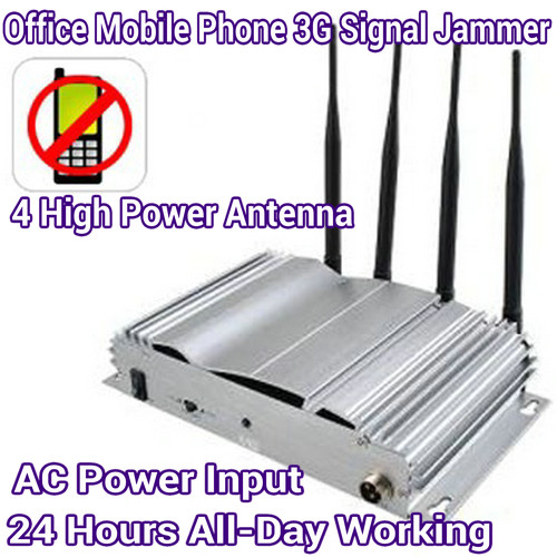 4 Antenna High Power Mobile Phone 3G/GSM Signal Jammer AC Power Home Office