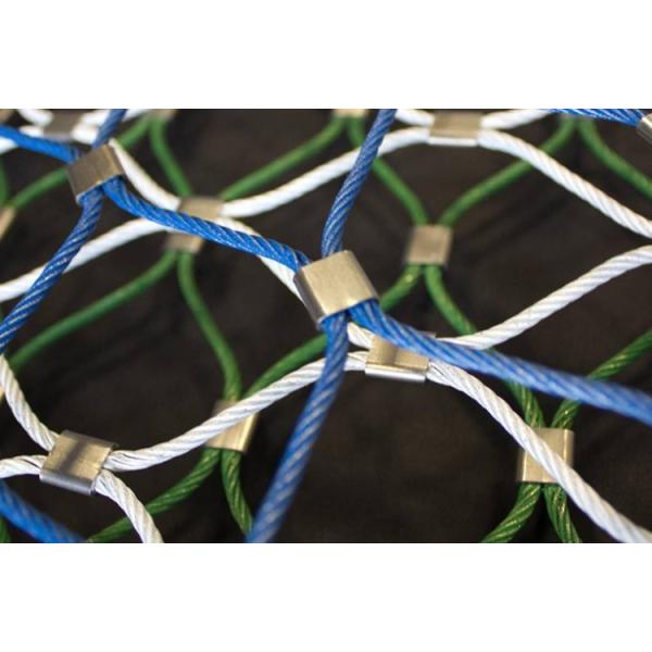 Flexible Metal Mesh Panels Stainless Steel 316 Rope Net Fence With 2.0mm Wire