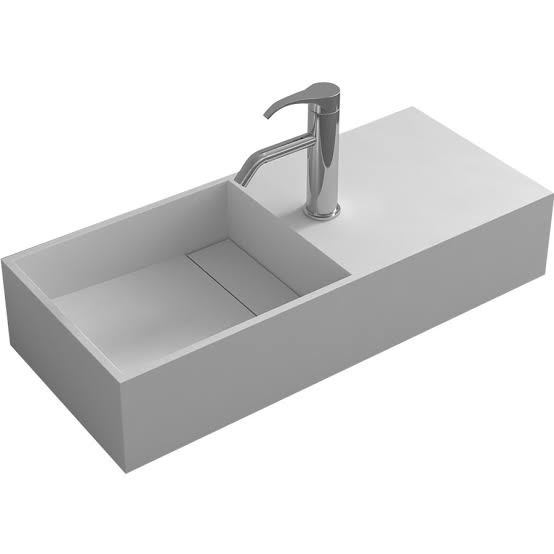 Drilling Wall Hung Bathroom Basins Stain Resistance / Hanging Wash Basin