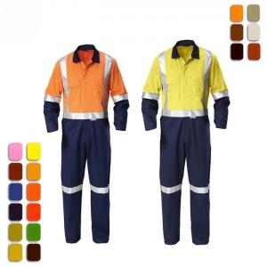 Cheap 100% Cotton Reflective Insulated Coveralls Mechanic Uniform Work Men Coverall for sale
