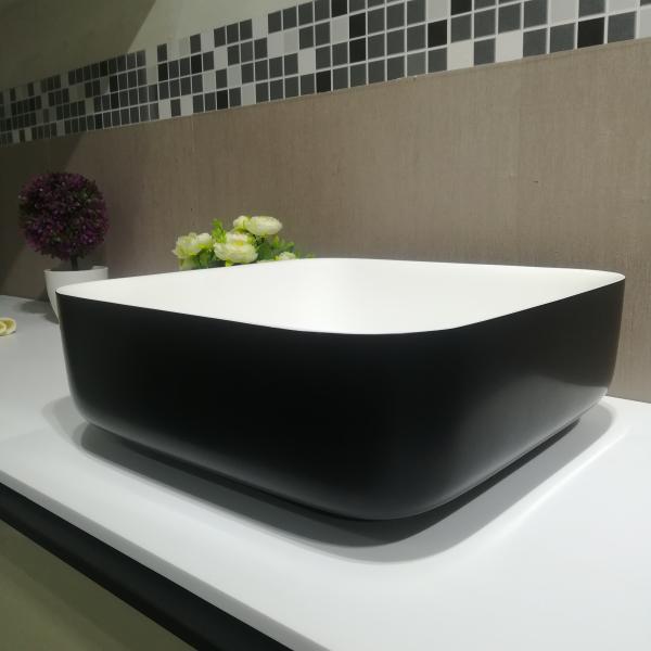 Square Shape Bathroom Countertop Basin Faucet Mount No Hole CUPC