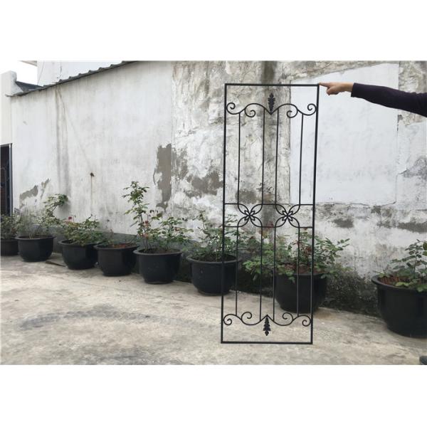 15.5*39.37 Iron Door With Glass , Square Steel Doors With Wrought Iron And Glass