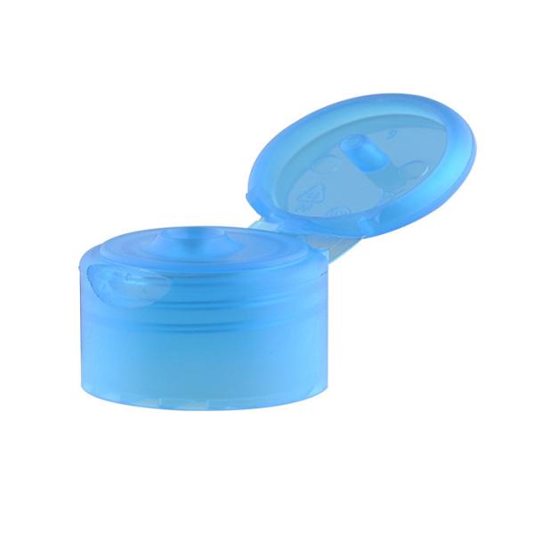 Non Spill Plastic Bottle Lids , Blue Color Plastic Flip Top Caps For Hand sanitizer  bottles