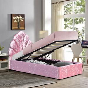 Cheap Pink Upholstered Queen Beds Gas Lift Up Storage Platform Bed Frame for sale