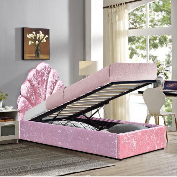 Pink Upholstered Queen Beds Gas Lift Up Storage Platform Bed Frame