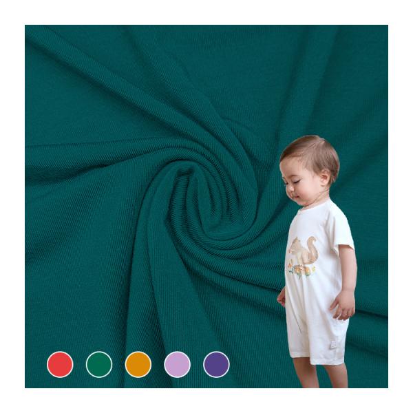 Factory Direct Sale Solid Knit Fabric 95 Bamboo 5 Spandex Material Jersey Fabric for T-shirt